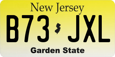 NJ license plate B73JXL