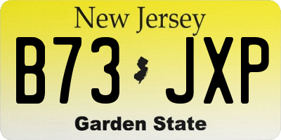 NJ license plate B73JXP