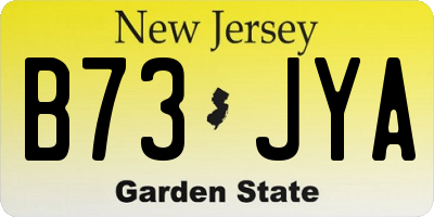 NJ license plate B73JYA