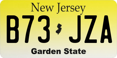 NJ license plate B73JZA