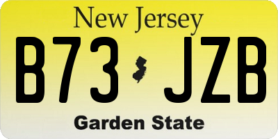 NJ license plate B73JZB