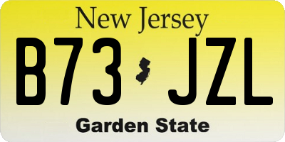 NJ license plate B73JZL