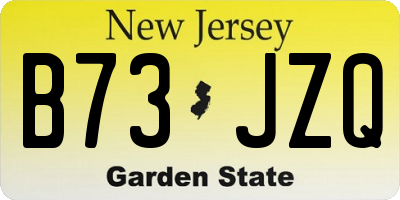 NJ license plate B73JZQ