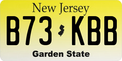 NJ license plate B73KBB