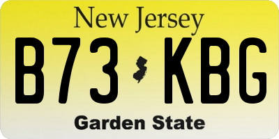 NJ license plate B73KBG