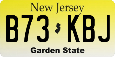 NJ license plate B73KBJ