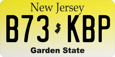 NJ license plate B73KBP