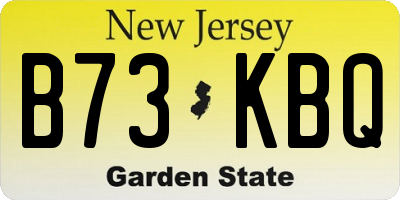 NJ license plate B73KBQ