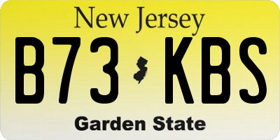 NJ license plate B73KBS
