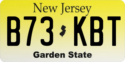 NJ license plate B73KBT