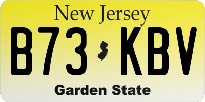 NJ license plate B73KBV