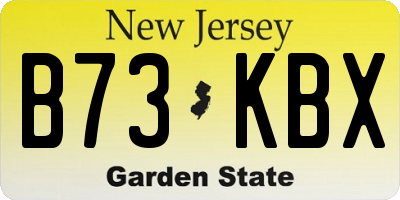 NJ license plate B73KBX