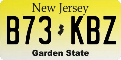 NJ license plate B73KBZ