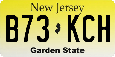 NJ license plate B73KCH
