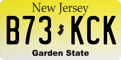 NJ license plate B73KCK