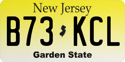 NJ license plate B73KCL