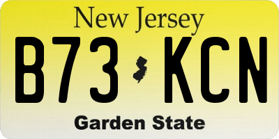 NJ license plate B73KCN
