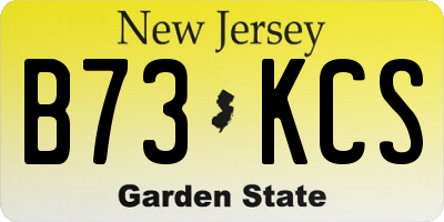 NJ license plate B73KCS