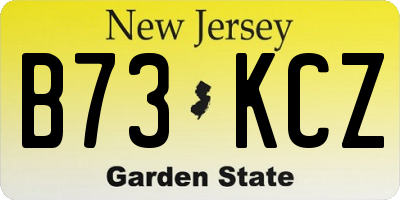 NJ license plate B73KCZ