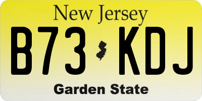 NJ license plate B73KDJ