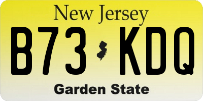 NJ license plate B73KDQ