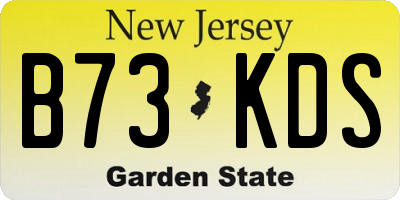 NJ license plate B73KDS