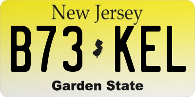 NJ license plate B73KEL