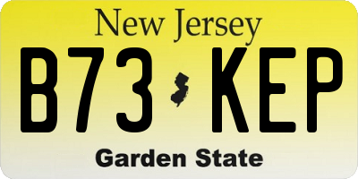 NJ license plate B73KEP