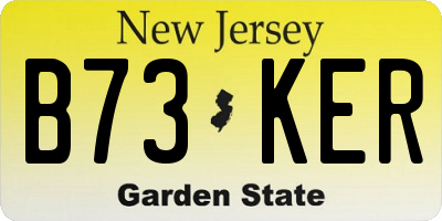 NJ license plate B73KER