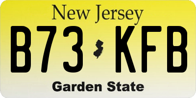 NJ license plate B73KFB
