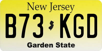 NJ license plate B73KGD