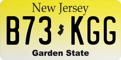 NJ license plate B73KGG