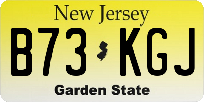 NJ license plate B73KGJ