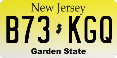 NJ license plate B73KGQ