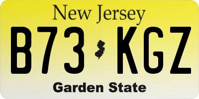 NJ license plate B73KGZ