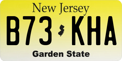 NJ license plate B73KHA