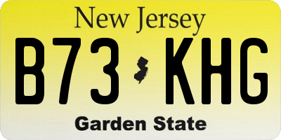 NJ license plate B73KHG