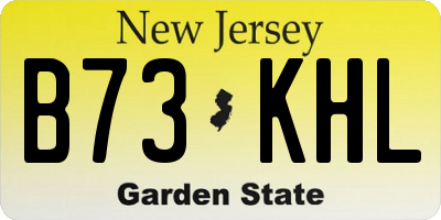 NJ license plate B73KHL