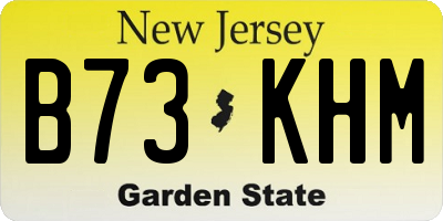 NJ license plate B73KHM
