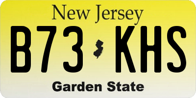 NJ license plate B73KHS