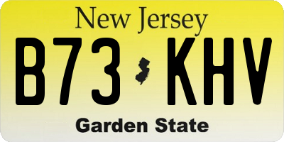 NJ license plate B73KHV