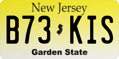 NJ license plate B73KIS