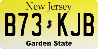 NJ license plate B73KJB