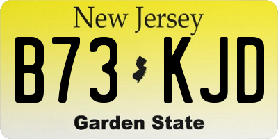 NJ license plate B73KJD
