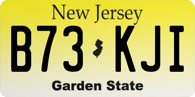 NJ license plate B73KJI