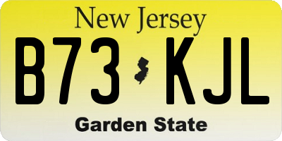 NJ license plate B73KJL