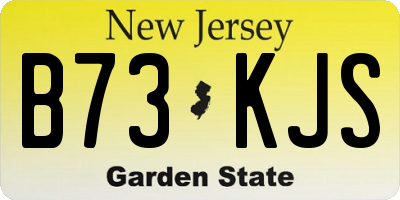 NJ license plate B73KJS