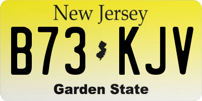 NJ license plate B73KJV