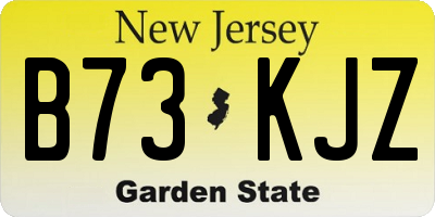 NJ license plate B73KJZ