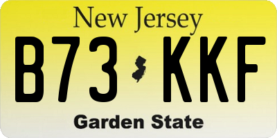NJ license plate B73KKF